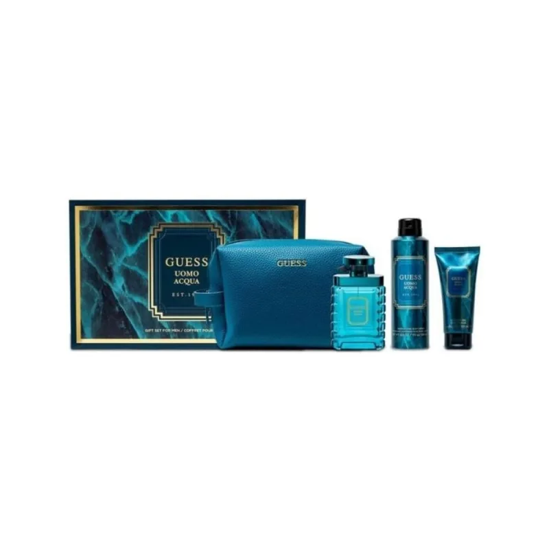 طقم جيس اكوا رجالي: عطر 100 مل، جل 100 مل، مزيل 226 مل، شنطة يد