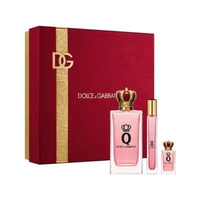 طقم دولتشي اند غابانا Q EDP نسائي 100 مل + عطر صغير 5 مل + بخاخ 10 مل