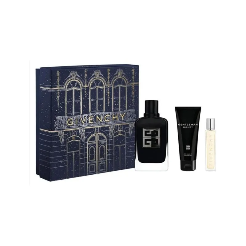 طقم جيفنشي جنتلمان سوسايتي للرجال: عطر 100 مل، بخاخ 12.5 مل، جل 75 مل