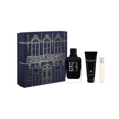 طقم جيفنشي جنتلمان سوسايتي للرجال: عطر 100 مل، بخاخ 12.5 مل، جل 75 مل